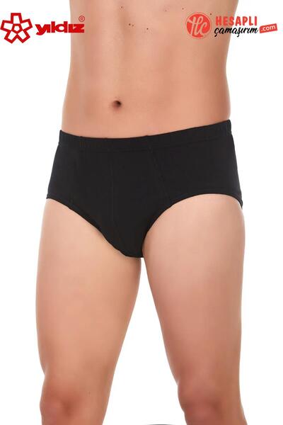 YILDIZ 130 Men's 100% Cotton Comfortable Non-Marking Rubber Black Kom Triangl...