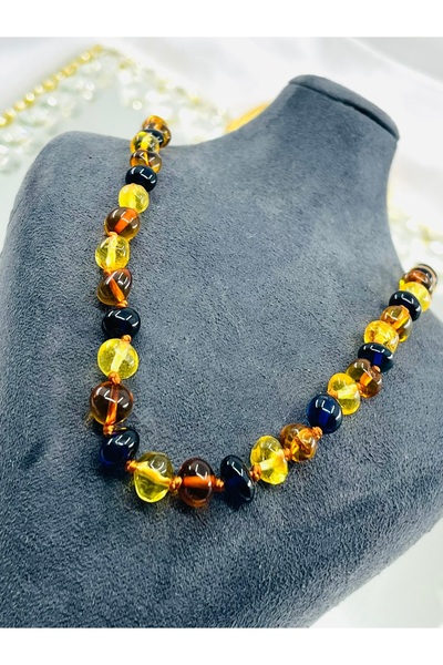 KOLYEM Bebek Damla Kehribar Kolye