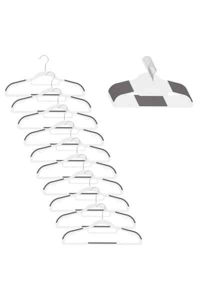 SERSIMO Set of 20 non-slip clothes hangers, made of PE, with rotating metal h...