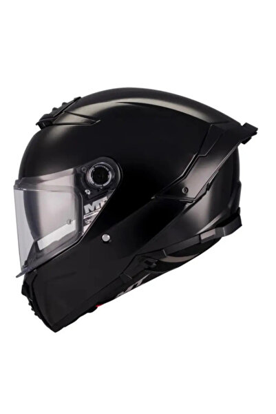 MT Helmets Kask Mt Thunder 4 Sv Solıd A1 Parlak Şeffaf Vizör