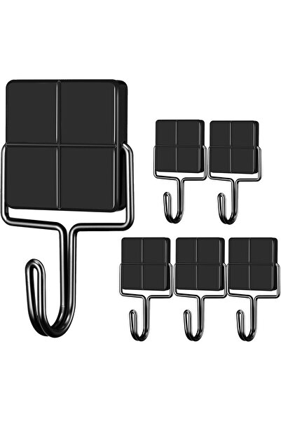 OEM Black magnetic metal holders with 6 strong sliding hooks