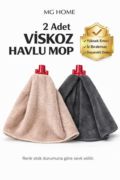 VENON 2 ADET❤️Havlu Mop VİSKOZ ❤️Akdağ Model ❤️Tüm Vidalı Uçlarla Uyumlu ❤️Pa...
