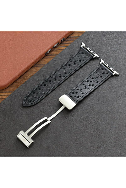 UnDePlus Watch 44/45/46/49mm Magnetic Strap Pu Leather Strap 2/3/4/5/6/Se/7/8...