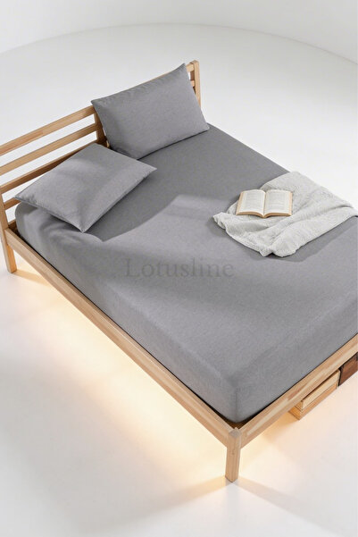 Lotusline Elastic Sheet Set Single Size Akfil Fabric Fade-Resistant Fabric