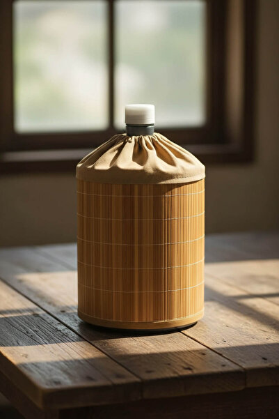 Anadolu Saray غطاء زجاجة ماء من الخيزران الطبيعي للزينة