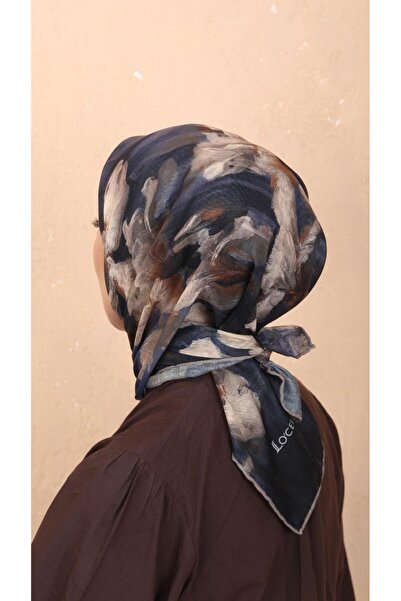 locella Soft Pamuk Eşarp Lacivert