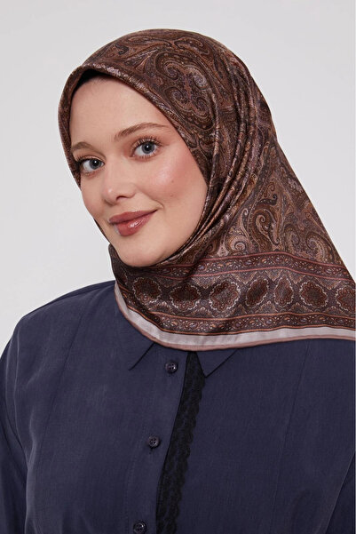 Levidor Crystal Scarf Ethnic Pattern Powder Mink