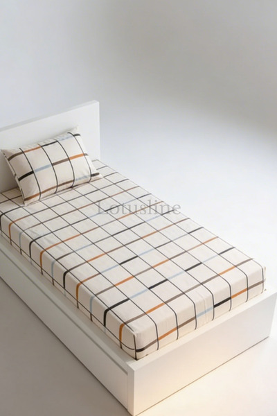 Lotusline Elastic Sheet Set Single Size Akfil Fabric Fade-Resistant Fabric