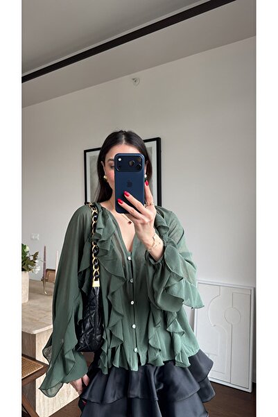 sinemkivanc co FIRFIR DETAYLI ŞİFON BLUZ