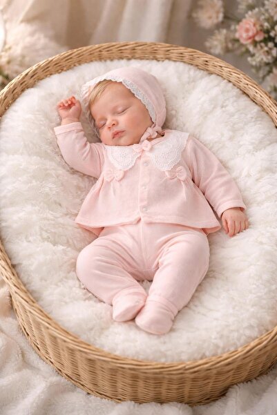 BYS BABY FASHION طقم ملابس خروج من المستشفى للفتيات حديثي الولادة مكون من 5 ق...