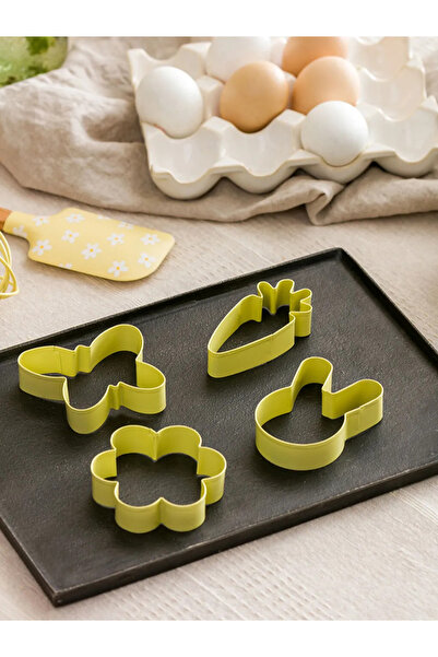 LC Waikiki Lcw Home Gray 4-Piece Metal Cookie Mold