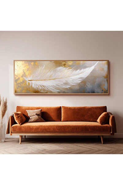 Dekorsiahome Ahşap Çerçeveli Panoramik Oturma Odası Salon Tablosu UZ0236