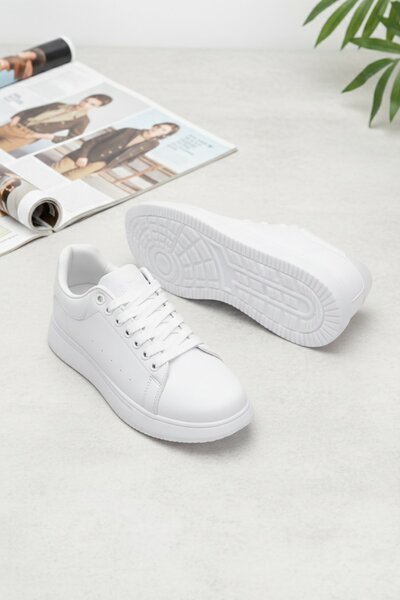 Cap1 Ανδρικό κλασικό sneaker Cap 2044 σε λευκό χρώμα