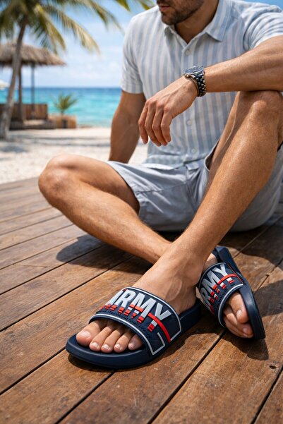 Moda Frato Army Men's Slippers Sea Beach Pool Slippers Bathroom Garden Balcon...