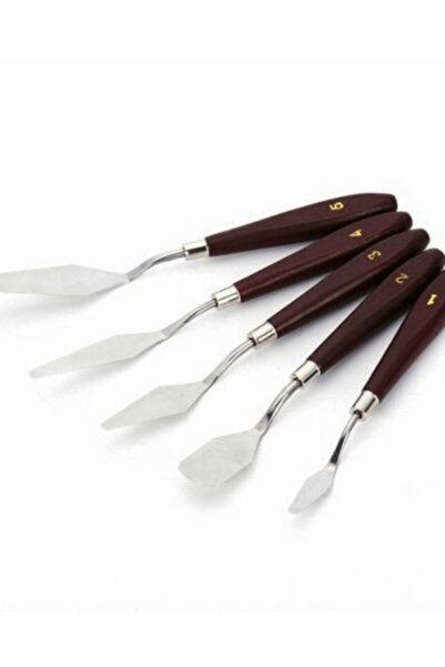 pratikpastacılık Metal Putty Plastering Spatula Set 5 Pieces