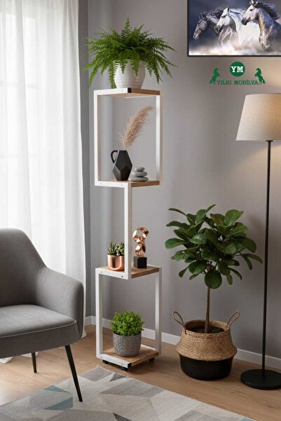 Yılkı Mobilya DOĞA BEYAZ-ÇAM ÇİÇEKLİK