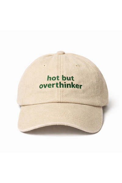 Tresore Șapcă lavabilă cu broderie „Hot But Overthinker” / Buzunar lavabil cu...