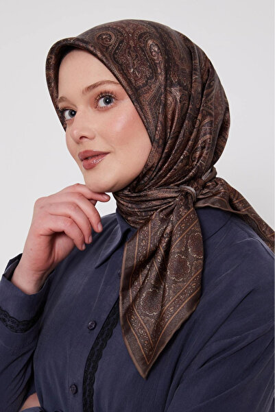 Levidor Crystal Scarf Ethnic Pattern Coffee