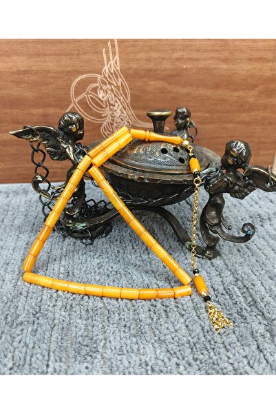 İnan Tesbih Bafon Tasseled Cut Model Crimped Amber Prayer Beads