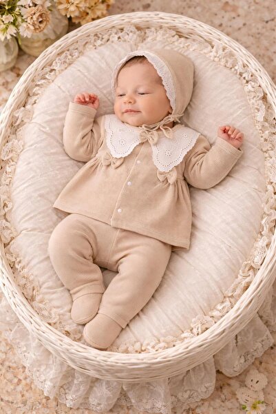 BYS BABY FASHION طقم ملابس خروج من المستشفى للفتيات حديثي الولادة مكون من 5 ق...