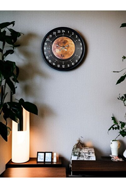 TakÇalıştır ساعة حائط بتصميم خاص مقاس 36 سم مع مؤشر 24 ساعة