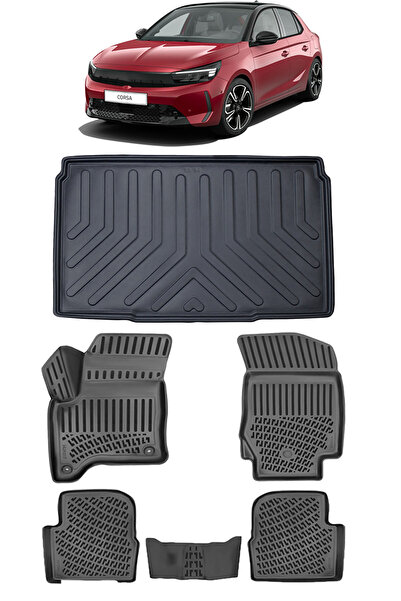 Rizline Opel Corsa F 1.2 Mild Hybrit 2025 ve Sonrası 3D Havuzlu Paspas ve Bag...