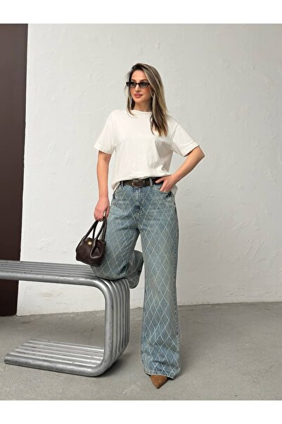 BRGCLOTHING Stone Washed Palazzo Jeans