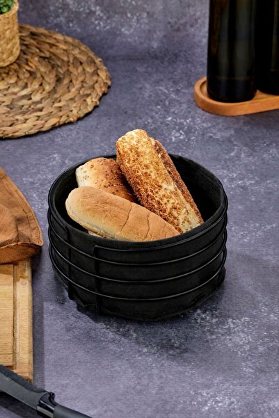 Kitchen Line Aura Round Fabric Bread Basket – Stylish Breakfast Basket Bread ...