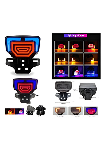 gtem CG AGK ÇITA MODİFİYE ARKA STOP CG STOP LEDLİ 3 FONKSİYONLU ( STOP + SİNY...