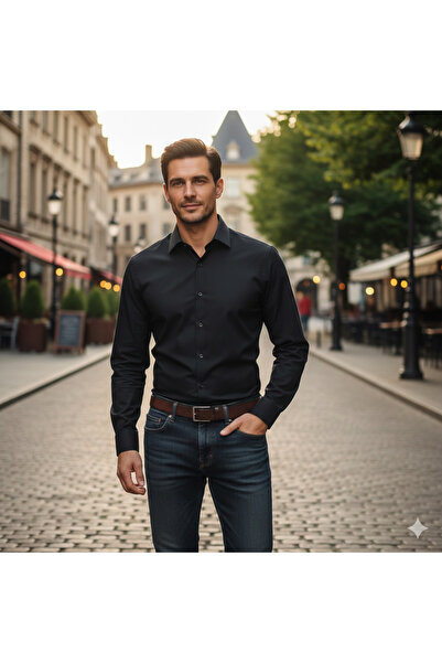 Fine Touch 100% Cotton Men's Shirt – Stylish, Comfortable, and Breathable Fabric