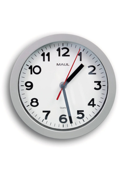 MAUL Ceas de perete, D-20 cm, cifre arabe, cadran alb, treaptă - ramă din pla...