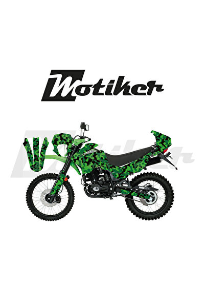 Motiker Mondial 2016-2022 Model X-Treme Max 200İ Siyah Zemin Üstüne Yeşil Koy...