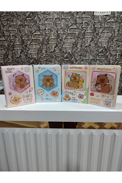 senacacollection Capybara Watercolor Striped Notebook A5 Size 1 Pc