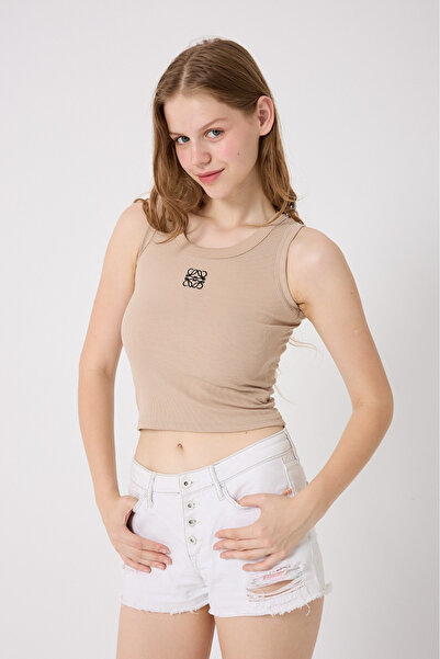 Kutaf Women's Ribbed Crop Athlete Crew Neck Basic Camisole Body Blouse – 4 Co...