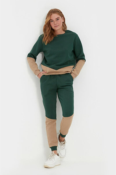 Trendyol Generic Trendyol, Pantaloni sport cu snur si model in doua nuante, M...