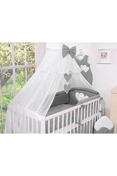 Other Chiffon mosquito net - Hanging Hearts anthracite