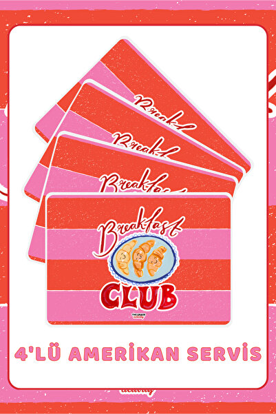 The Grade American Service Set of 4 Breakfast Beige Plate Mats Stain Resistan...