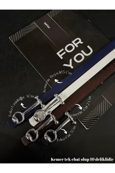 Fiori 4-Piece Design Long Buckle Thin Women's Belt, Jacket Belt, Shirt Belt, ...