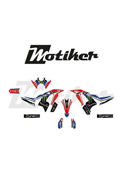 Motiker Honda CRF 250 2021-2024 Model Monster Tasarım Sticker Kaplama Modeli