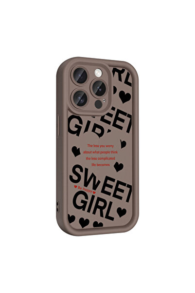 Büşra Ayhan iPhone 15 Pro Case with Camera Protection Printed Back Surface Bs...