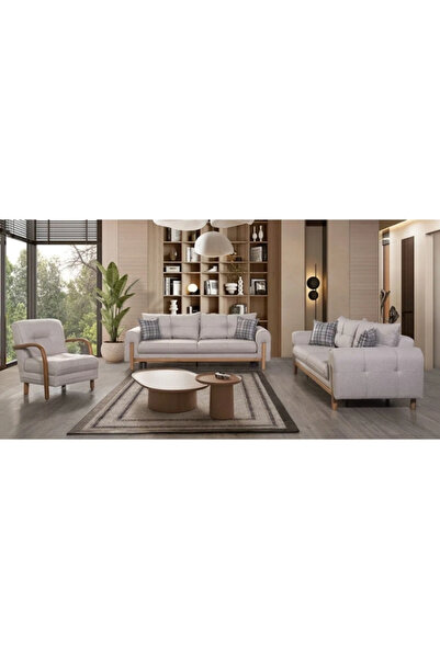 Mobilyaminegolden Deniz Sandıklı Yataklı Koltuk Takımı 3+3+1