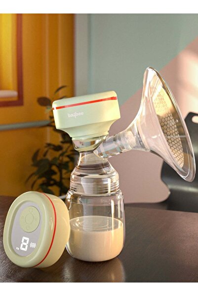 BAYBEE مضخة ثدي كهربائية محمولة مفرد مزودة بشاشة LED، 4 أوضاع، 9 مستويات شفط