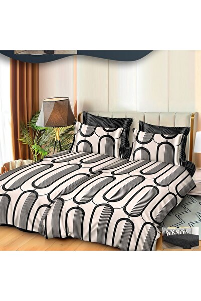 Casa de Vis Double bed linen set, satin cotton, 220 x 240 cm, 7 pieces, multi...