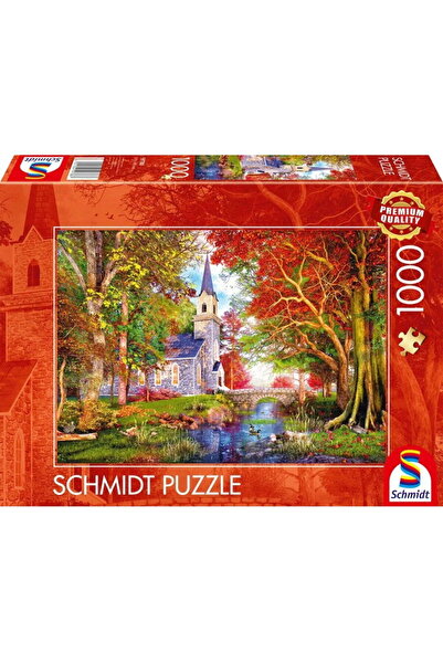 Schmidt Spiele Chapel in Autumn Magic, Puzzle (1000 pieces)