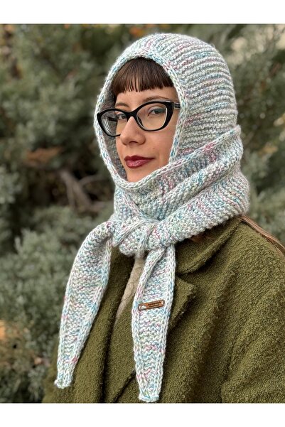 daldandala El örgüsü kadın bağlamalı balaclava, atkı ve başlık kışlık aksesuar