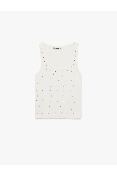 Koton Women'S Ecru Sleeveless Blouse