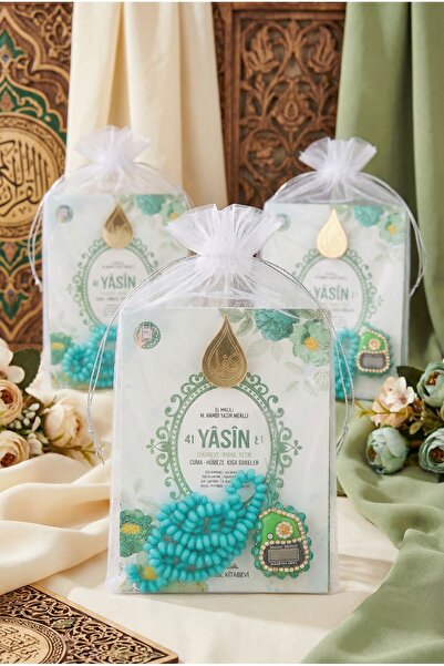 kefilhac Tül Kesede Taşlı Zikirmatik Tesbih Ve Yasin Seti 3 Adet Mevlüt Hac U...