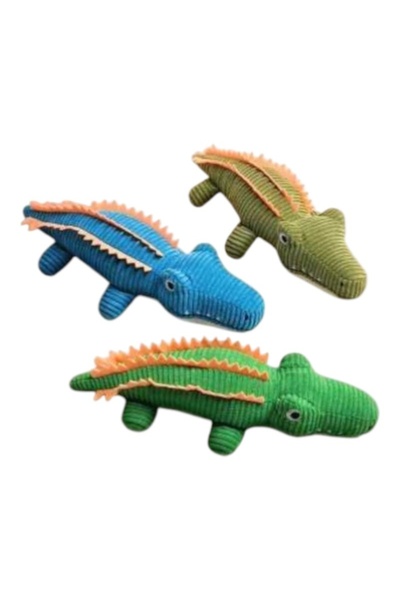FOXMAG24 Set de 3 jucării de pluș pentru câini, crocodili, diverse culori