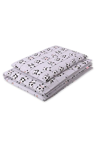 Other Double-sided 2-piece cotton children's bedding - gray pandas
