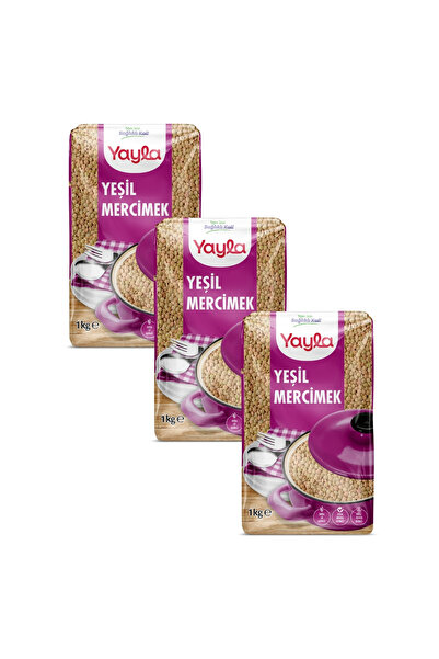Yayla Yeşil Mercimek 1 kg x3